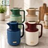 Luxury Vacuum Thermos Flask 1.5Ltr 2 Luxurya 1.0L Vacuum Thermos Flask with Matte Black and Ivory White Finish, Gold Handle and Decorative Gold Panel