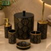 Modern Bathroom Accessories Set – 6-Pieces 1 Modern 6-Piece Resin Bathroom Accessories Set