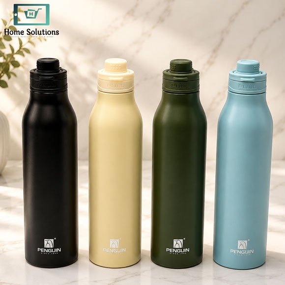 Penguin Stainless Steel Water Bottle 1000ml 3 Penguin 1000ml Stainless Steel Water Bottle for Hot and Cold Beverages