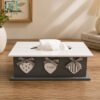 Premium Wooden Tissue Box Holder 1 Premium Wooden Tissue Box Holder with Natural Wood Finish