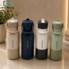 SITARAYURI Stainless Steel Insulated Water Bottle 700ml 1 SITARAYURI 700ml Stainless Steel Insulated Water Bottle with Carry Handle in Beige, Navy Blue, White and Sage Green Colors