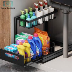 2-Tier Under Sink Organizer - Storage Rack for Kitchen 13 Sink Storage Racks 1 - Home Solutions