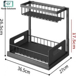 2-Tier Under Sink Organizer - Storage Rack for Kitchen 12 Sink Storage Racks 5 - Home Solutions