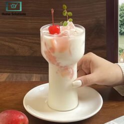 Tall Glass Set 6 Pcs 375ml 11 Tall Glass Tumblers Torch ShapeHigh Borosilicate Glass Material1 - Home Solutions
