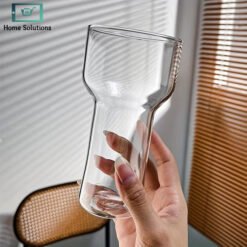 Tall Glass Set 6 Pcs 375ml 12 Tall Glass Tumblers Torch ShapeHigh Borosilicate Glass Material2 - Home Solutions