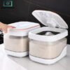 Airtight Rice Storage Container 5KG & 10KG 1 Airtight rice storage container made from food-grade plastic with transparent viewing window